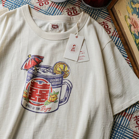 夏天　中華レトロTシャツ