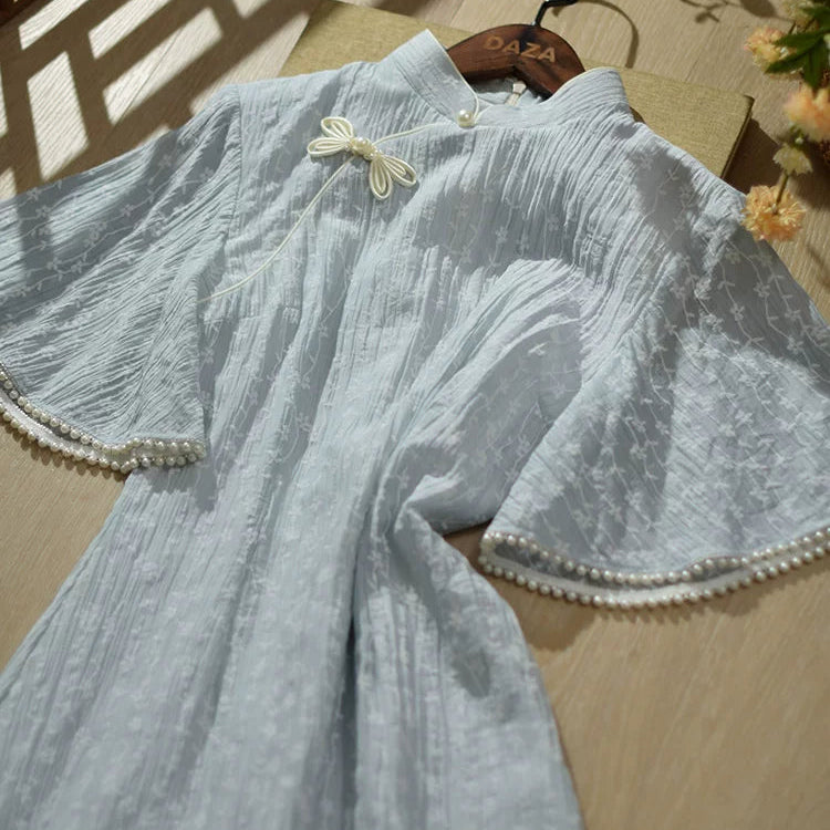 チャイナワンピース　蒼月